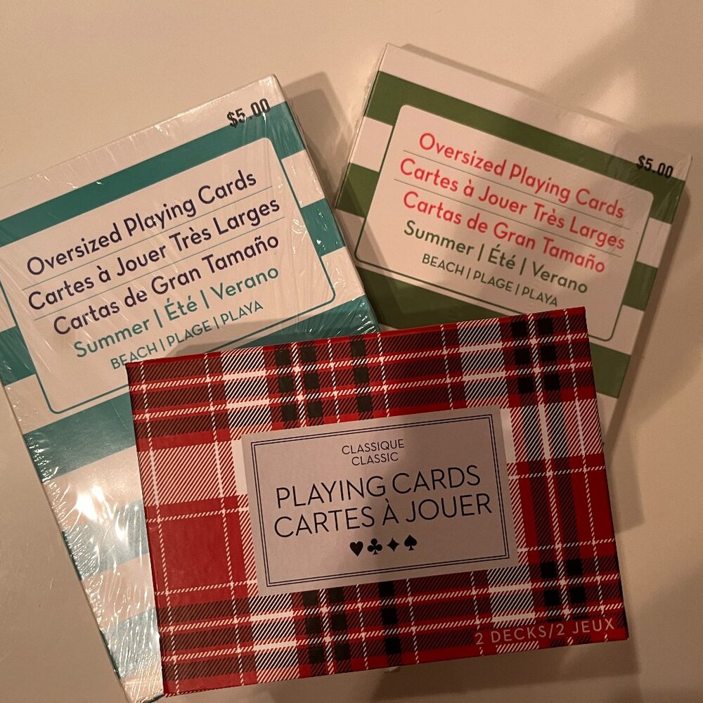 Playing Cards (4 decks - 2 standard‎ 2 jumbo) (new) (home/x)